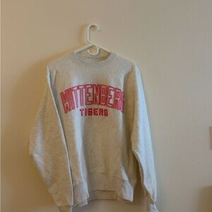 Champion Gray and Red Crewneck Sweater